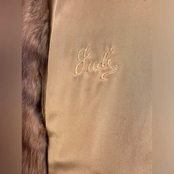 VINTAGE DENNIS BASSO DESIGNER HORIZONTAL PELT RUSSIAN SABLE FUR COAT JACKET 4-6 - Picture 12 of 12